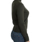 John Galliano Green wool turtleneck sweater