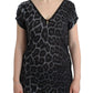 Cavalli Sultry Leopard V-Neck Modal Top