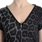 Cavalli Sultry Leopard V-Neck Modal Top