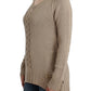 Cavalli Elegant Beige Knitted Crew Neck Sweater