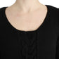 Cavalli Alluring Black Knitted Crew Neck Sweater