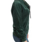 Cavalli Elegant Green Mock Sweater with Rhinestone Detail