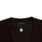 Cavalli Elegant Brown Virgin Wool Cropped Cardigan