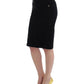 Cavalli Elegant Black Pencil Skirt for Sophisticated Style