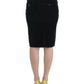 Cavalli Elegant Black Pencil Skirt for Sophisticated Style