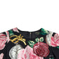 Dolce & Gabbana Enchanting Floral A-Line Dress with Sequined Detail