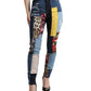 Dolce & Gabbana Vibrant Patchwork Skinny Jeans