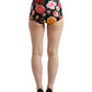 Dolce & Gabbana Multicolor Silk High Waist Hot Pants