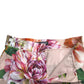 Dolce & Gabbana High Waist Floral Cotton Hot Pants