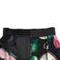 Dolce & Gabbana High Waist Silk Pencil Midi Skirt with Floral Print