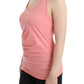 Cavalli Chic Pink Cotton Blend Tank Top