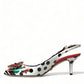 Dolce & Gabbana Chic Multicolor Floral Slingback Heels with Crystals