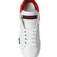 Dolce & Gabbana Elegant White Leather Portofino Sneakers