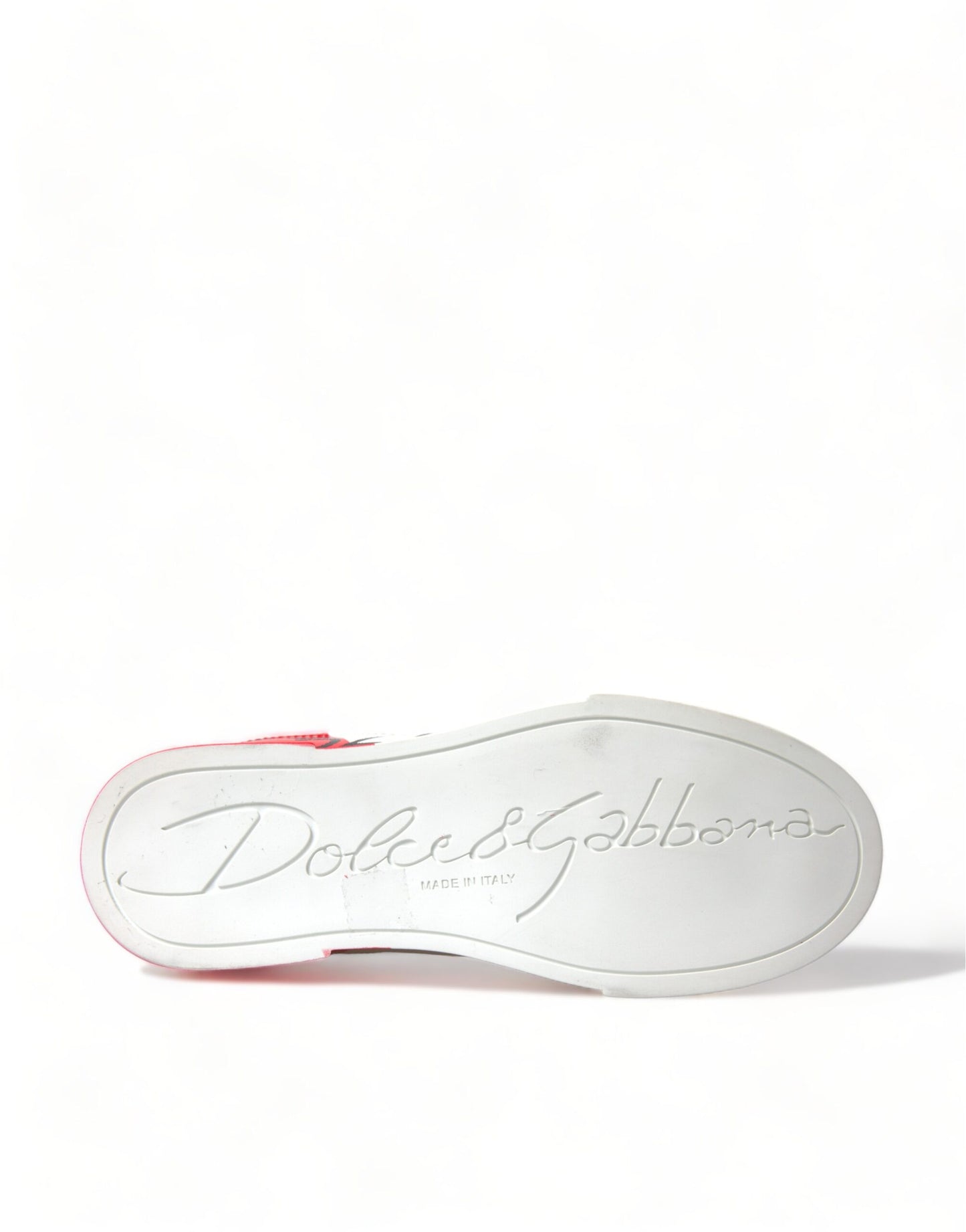 Dolce & Gabbana Elegant White Leather Portofino Sneakers