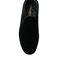 Dolce & Gabbana Elegant Velvet Black Loafers for Men