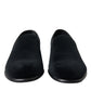 Dolce & Gabbana Elegant Velvet Black Loafers for Men