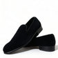 Dolce & Gabbana Elegant Velvet Black Loafers for Men