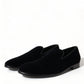 Dolce & Gabbana Elevated Black Velvet Loafers for Men