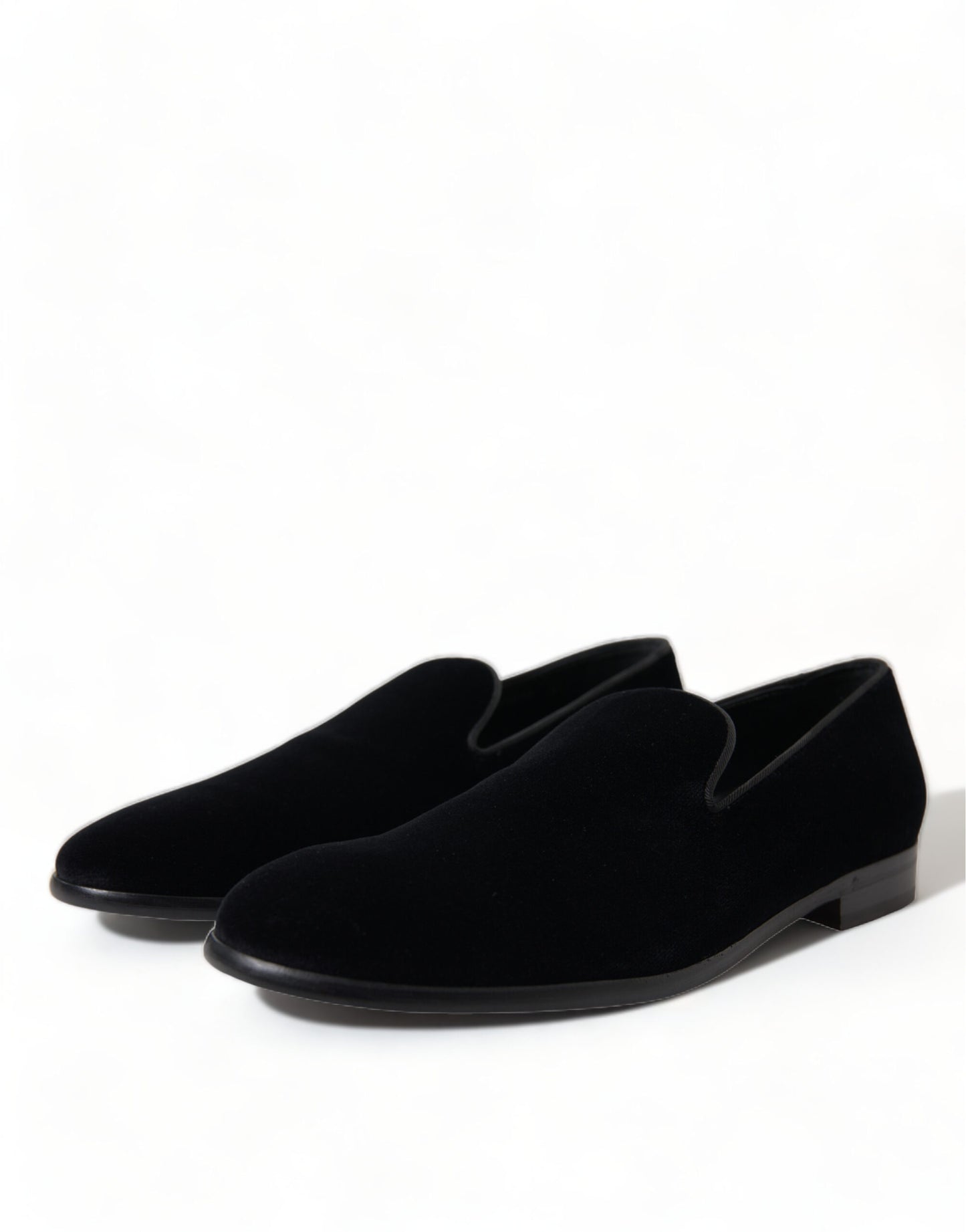 Dolce & Gabbana Elevated Black Velvet Loafers for Men