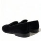 Dolce & Gabbana Elevated Black Velvet Loafers for Men