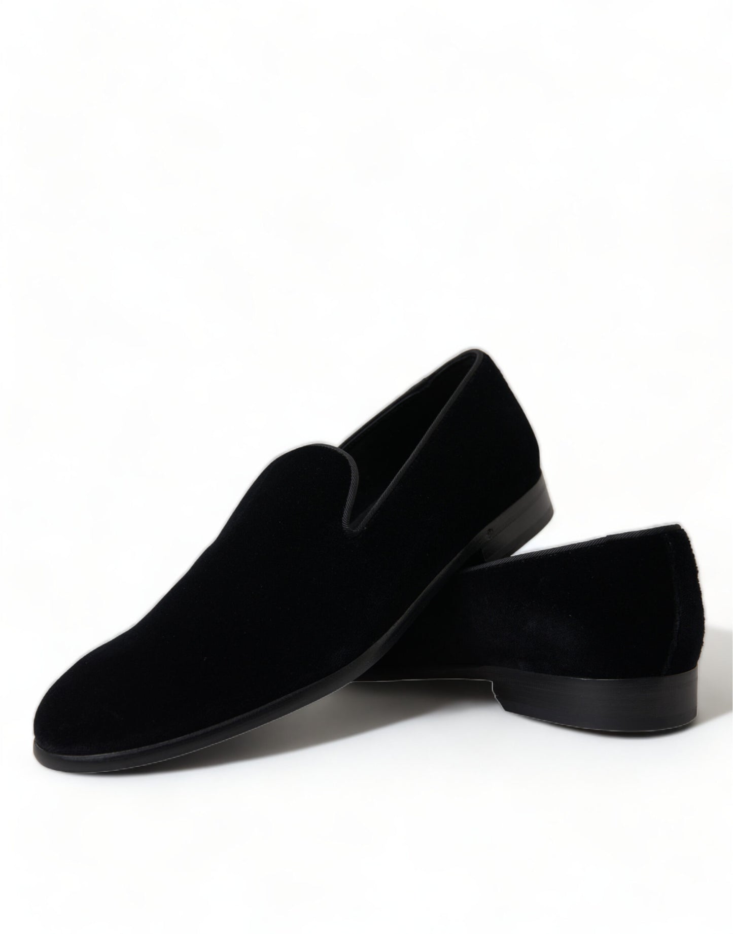 Dolce & Gabbana Elevated Black Velvet Loafers for Men