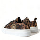Dolce & Gabbana Brown Leopard Canvas Sneakers Shoes