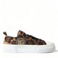 Dolce & Gabbana Brown Leopard Canvas Sneakers Shoes