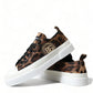 Dolce & Gabbana Brown Leopard Canvas Sneakers Shoes