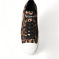 Dolce & Gabbana Brown Leopard Canvas Sneakers Shoes