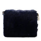 Dolce & Gabbana Exquisite Blue Mink Fur Shoulder Bag