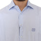 Cavalli Elegant Light Blue Italian Cotton Shirt