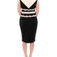 Cavalli Elegant Sheath Lace Dress in Black and Beige