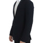 Dolce & Gabbana Elegant Blue Wool Silk Slim Fit Blazer