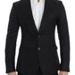 Dolce & Gabbana Elegant Black Silk Blend Two-Button Blazer