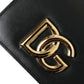 Dolce & Gabbana Elegant Black Leather Belt Bag with Gold Accents