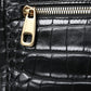 Dolce & Gabbana Exquisite Croc-Embossed Panther Shoulder Bag