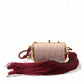 Dolce & Gabbana Exotic Pink Leather Mini Mirror Bag with Tassel