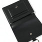 Dolce & Gabbana Elegant Black Leather Crystal Card Holder Wallet