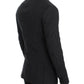 Dolce & Gabbana Elegant Black Polka Dotted Slim Fit Blazer