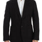 Dolce & Gabbana Bordeaux Alpaga Two-Button Blazer Jacket