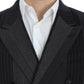 Dolce & Gabbana Elegant Gray Striped Wool Slim Blazer