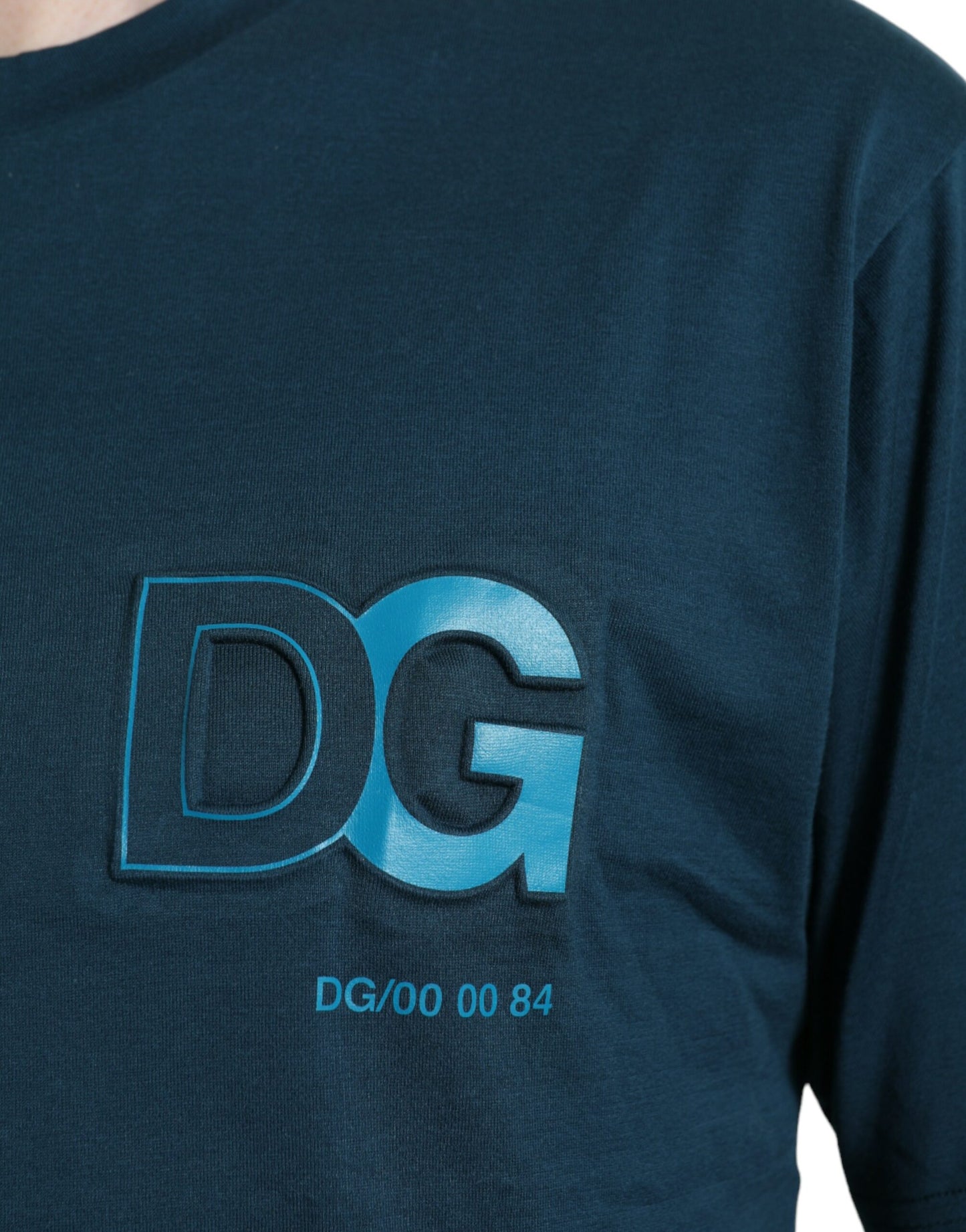 Dolce & Gabbana Elegant Blue Cotton Logo Tee