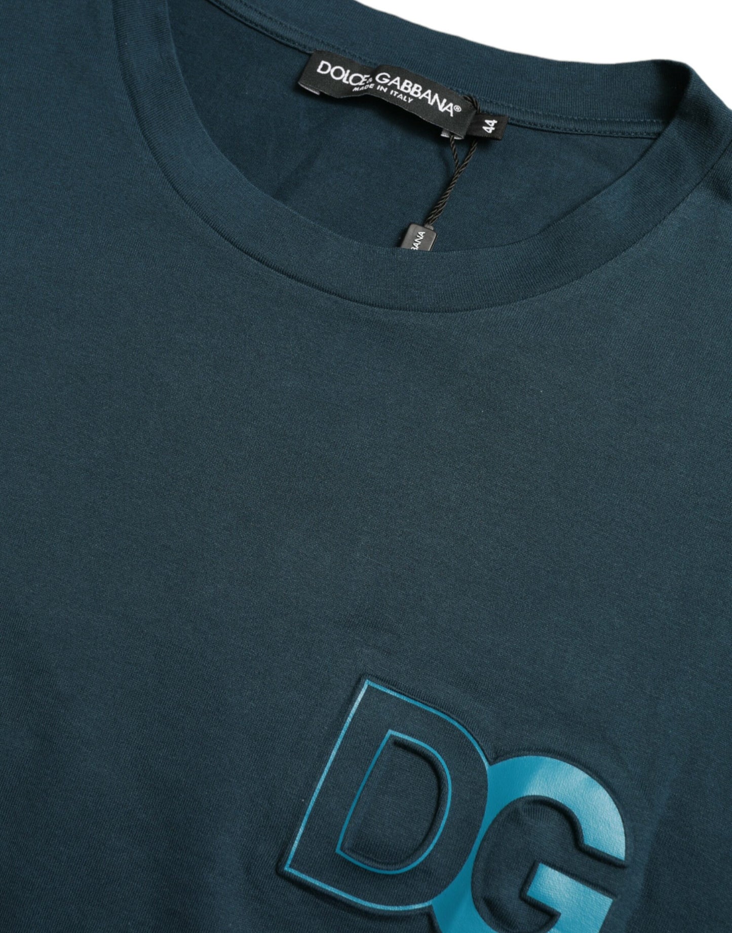 Dolce & Gabbana Elegant Blue Cotton Logo Tee