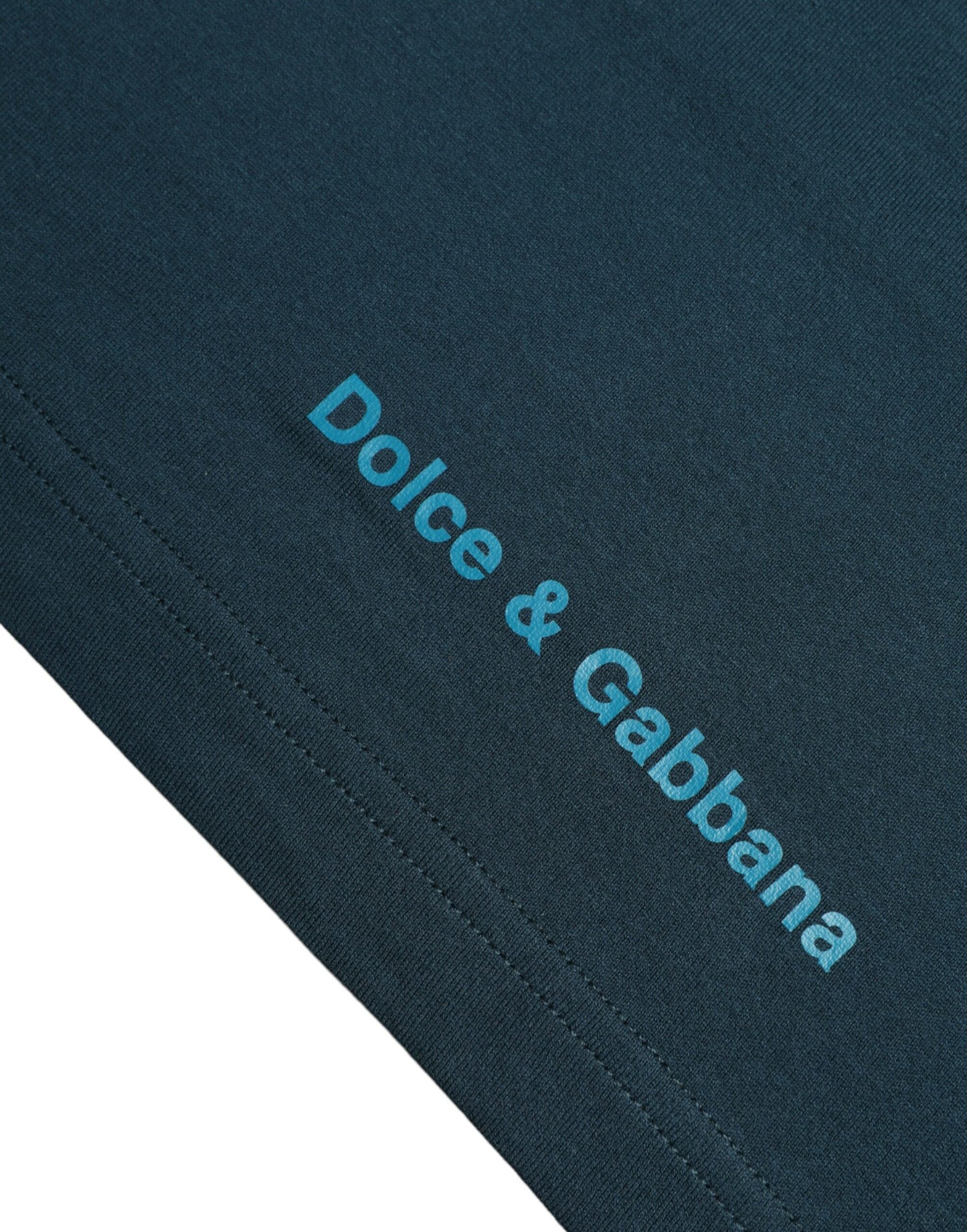 Dolce & Gabbana Elegant Blue Cotton Logo Tee