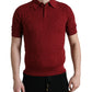 Dolce & Gabbana Elegant Maroon Silk Polo Tee