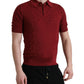 Dolce & Gabbana Elegant Maroon Silk Polo Tee