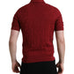 Dolce & Gabbana Elegant Maroon Silk Polo Tee