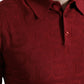 Dolce & Gabbana Elegant Maroon Silk Polo Tee