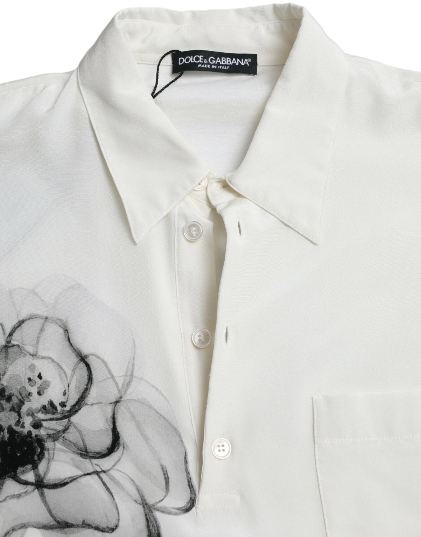 Dolce & Gabbana Elegant Floral Printed Silk Polo T-Shirt