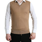 Dolce & Gabbana Elegant Sleeveless V-Neck Wool Sweater